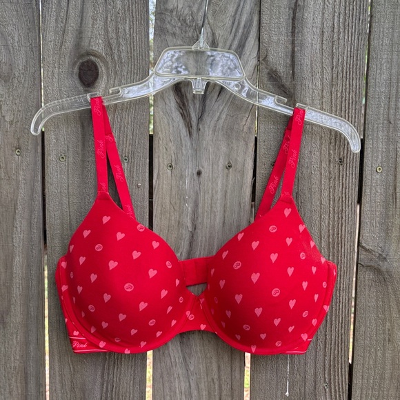 PINK Victoria's Secret Other - PINK Victoria's Secret Red Heart Print Bra ❤️